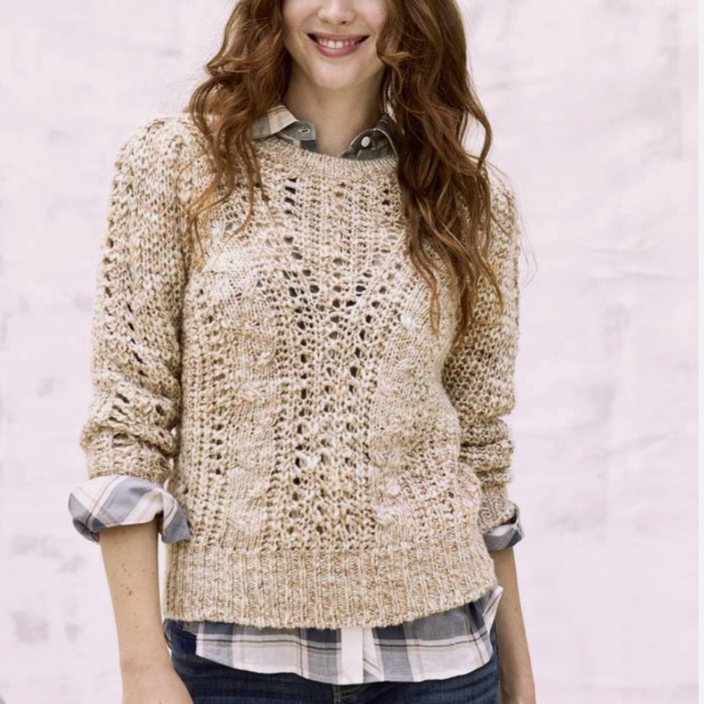 Matilda Jane Good Hart‎ Wool Blend Crochet Open Knit Sweater Women’s Size M Boho
